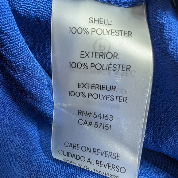 Calvin Klein Blue Button Front Tie Waist Midi Dress Size 10 Corpcore Minimalist - Picture 7 of 10